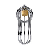 Silver Metal Birdcage Cock Cage - Adult Toys