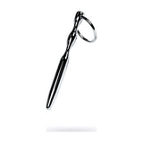 Silver Metal Bullet Shaped Urethral Plug w Ring - Naughty by Nature Adult Store