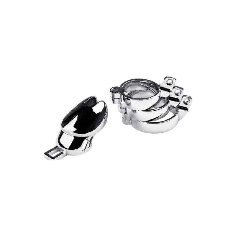 Silver Metal Chastity Cage Adjustable - Naughty by Nature Adult Store