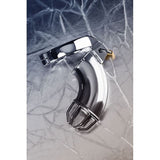 Silver Metal Cock Cage w Rings and Lock - Adult Toys