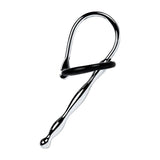 Silver Metal Urethral Plug w Black Silicone Ring - Naughty by Nature Adult Store