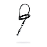 Silver Metal Urethral Plug w Black Silicone Ring - Naughty by Nature Adult Store