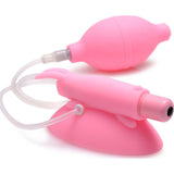 Size Matters Silicone Vibrating Pussy Cup – Pink Suction Pump Toy - Adult Toys