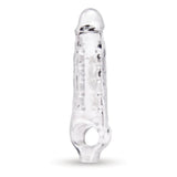 Size Up 1 Inch See - Thru Stretch Penis Extender - Clear 2.5 cm (1'') Penis Extension Sleeve - SLEEVES
