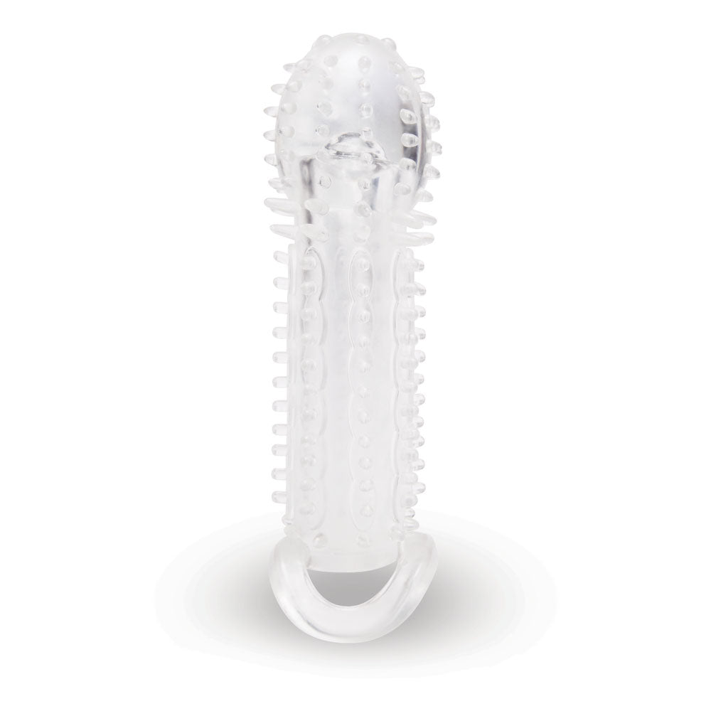 Size Up 1.5 Inch See - Thru Stretch Penis Extender - Clear 3.8 cm (1.5'') Penis Extension Sleeve - SLEEVES
