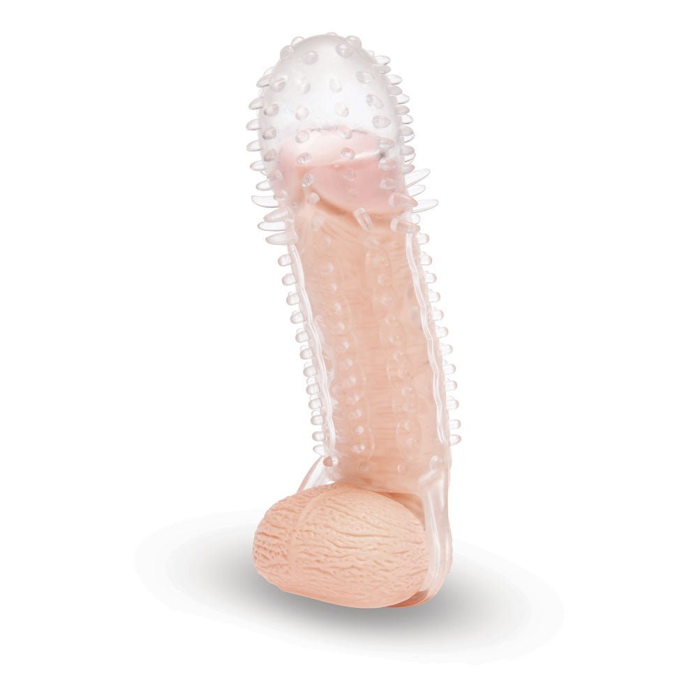 Size Up 1.5 Inch See - Thru Stretch Penis Extender - Clear 3.8 cm (1.5'') Penis Extension Sleeve - SLEEVES
