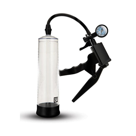 Size Up Ergonomic Trigger Penis Pump with Pressure Gauge - Clear Penis Pump - PUMPS