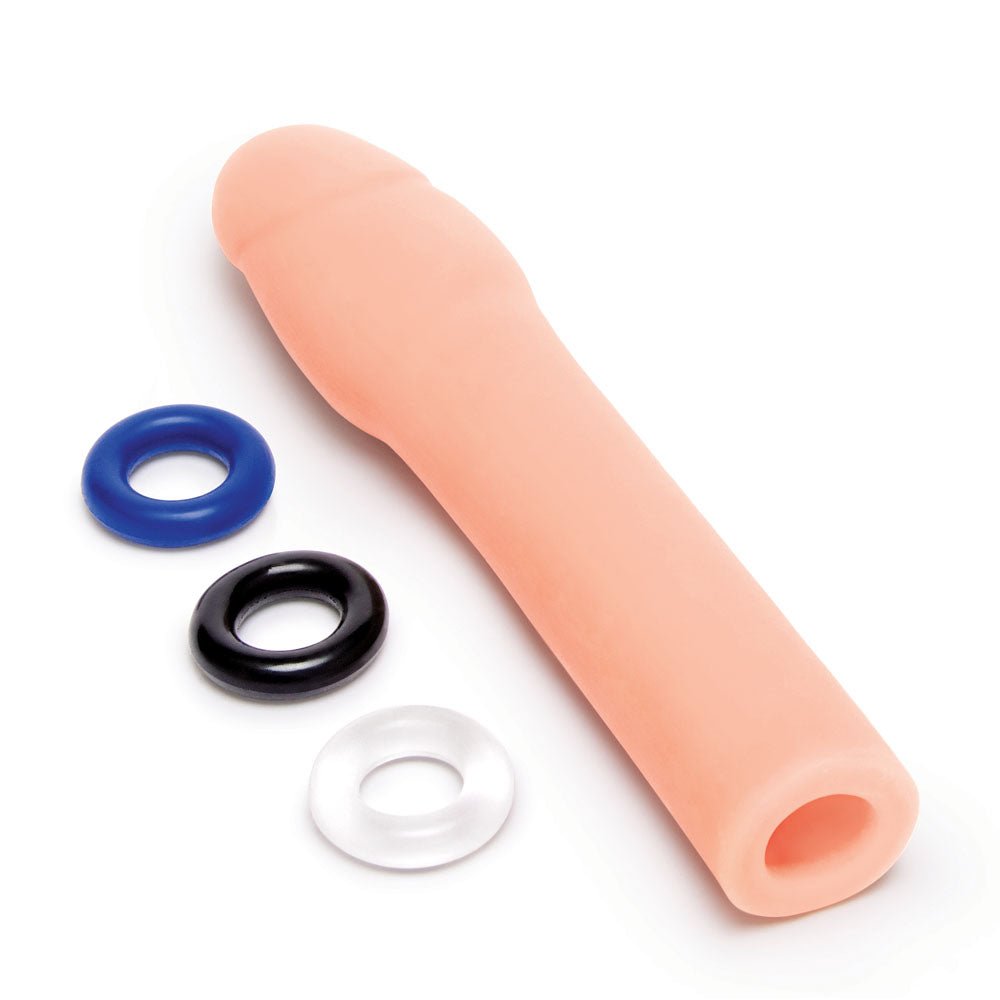 Size Up Realistic 2 Inch Penis Extender - Flesh 5 cm (2'') Penis Extension Sleeve - SLEEVES