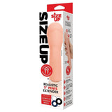 Size Up Realistic 3'' Penis Extender - Flesh 7.6 cm (3'') Penis Extension Sleeve - SLEEVES