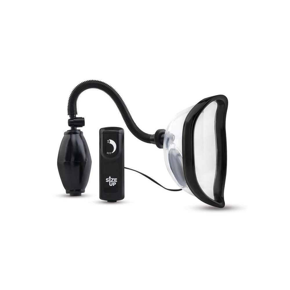 Size Up Vibrating Pussy Pump Clear Vibrating Vagina Pump - PUMPS