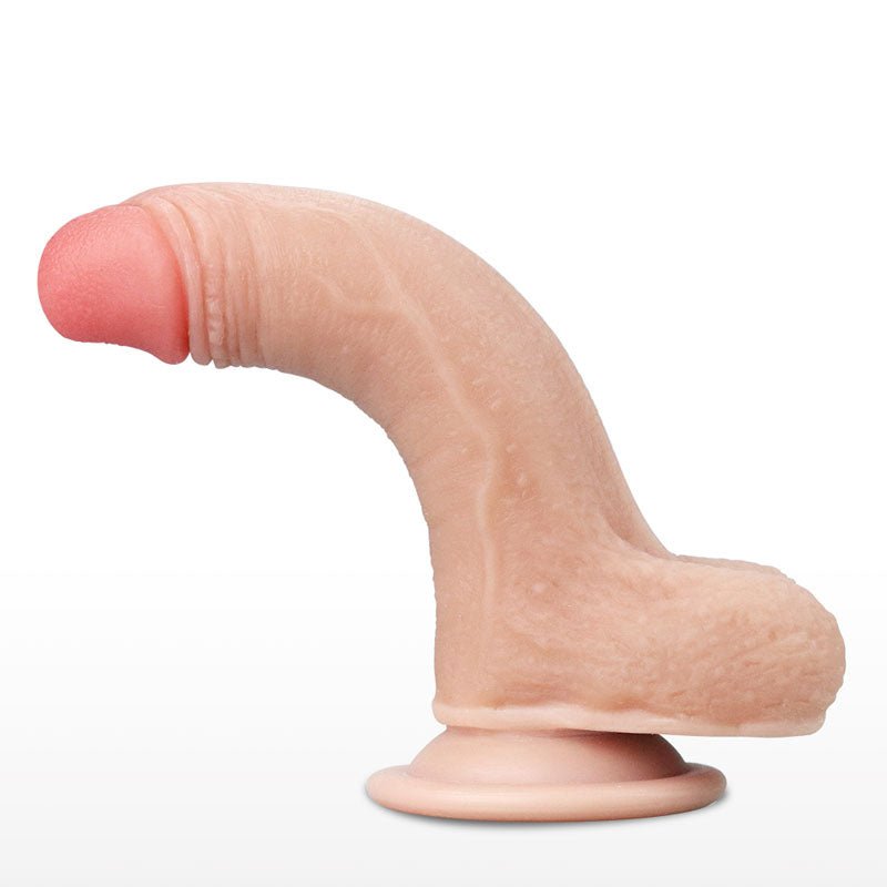 Sliding Skin Dual Layer Dong - Flesh (7'') with Flexible Skin - DONGS