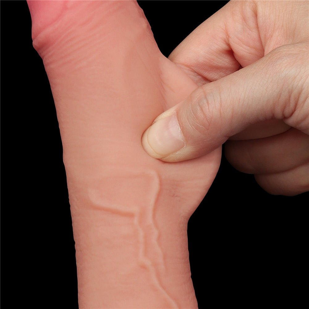 Sliding Skin Dual Layer Dong - Flesh (7.5'') with Flexible Skin - DONGS