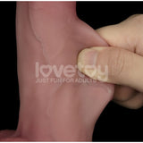 Sliding Skin Pro Dual Layer Silicone Dong 8in - Adult Toys