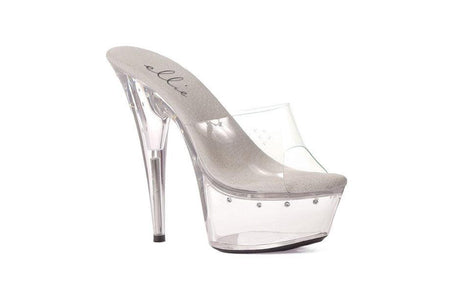 Slip On Rhinestone Platform Clear 6in - Naughty by Nature Adult Store