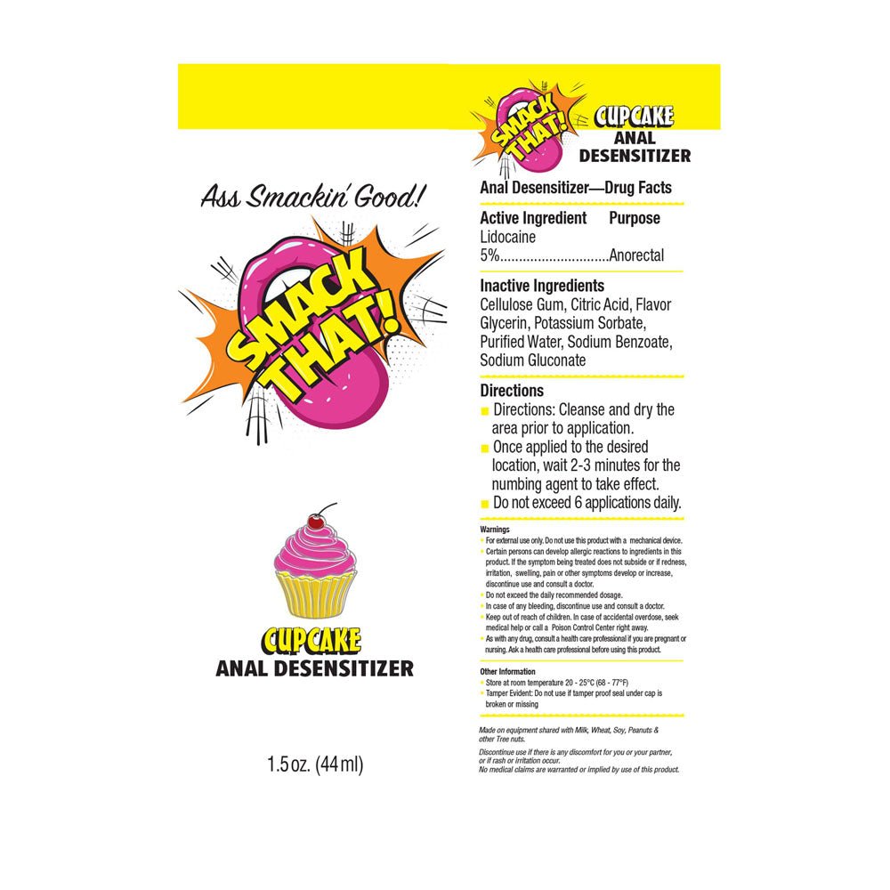 Smack That! Anal Desensitiser - Cupcake Flavoured 44 ml Tube - ENHANCERS