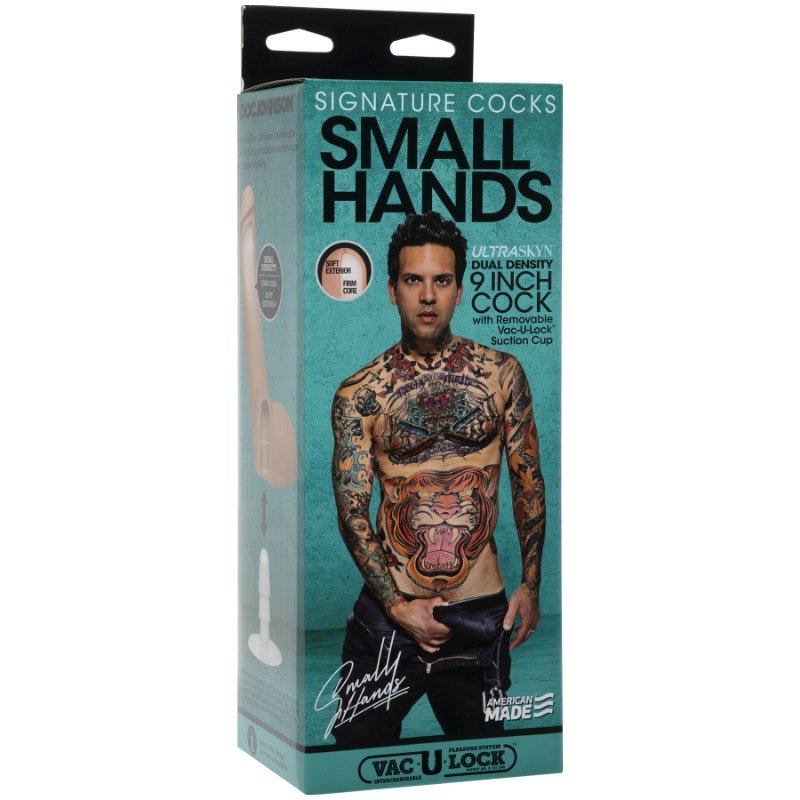 Small Hands Cock w Removable Vac - U - Lock Suction Cup Vanilla - Adult Toys
