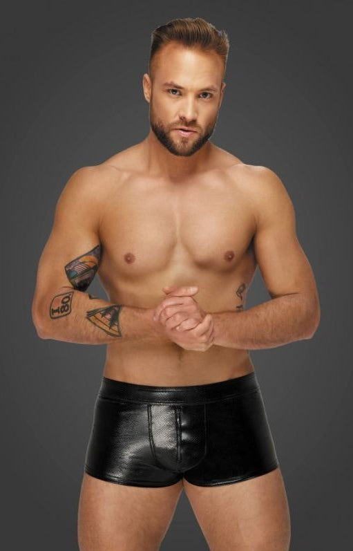 Snake Wetlook Short Shorts - Lingerie
