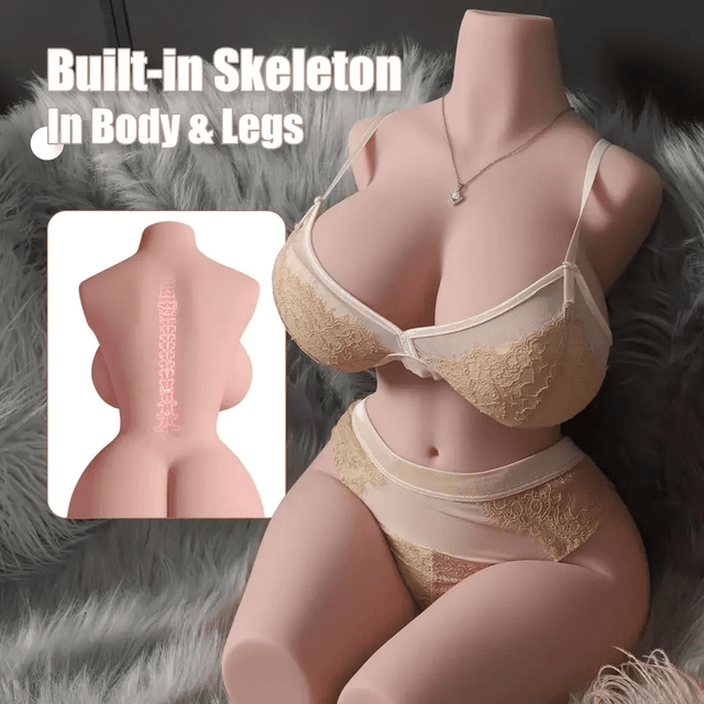Soft Big Boob Half Body Sex Doll Torso With Skeleton - Sex Doll