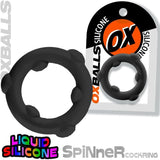 Spinner Silicone Cock Ring Black - Adult Toys
