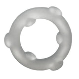 Spinner Silicone Cock Ring Clear - cock ring