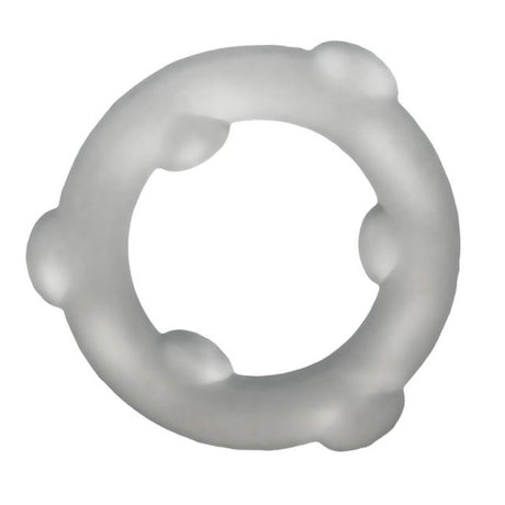 Spinner Silicone Cock Ring Clear - cock ring