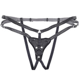 SPORTSHEETS Aurora High Waisted Strap On - Black Adjustable Strap - On Harness (No Probe Included) - STRAP - ONS