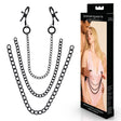 Sportsheets Midnight Muse Black Changeable Nipple Clamps Chain - BONDAGE-TOYS