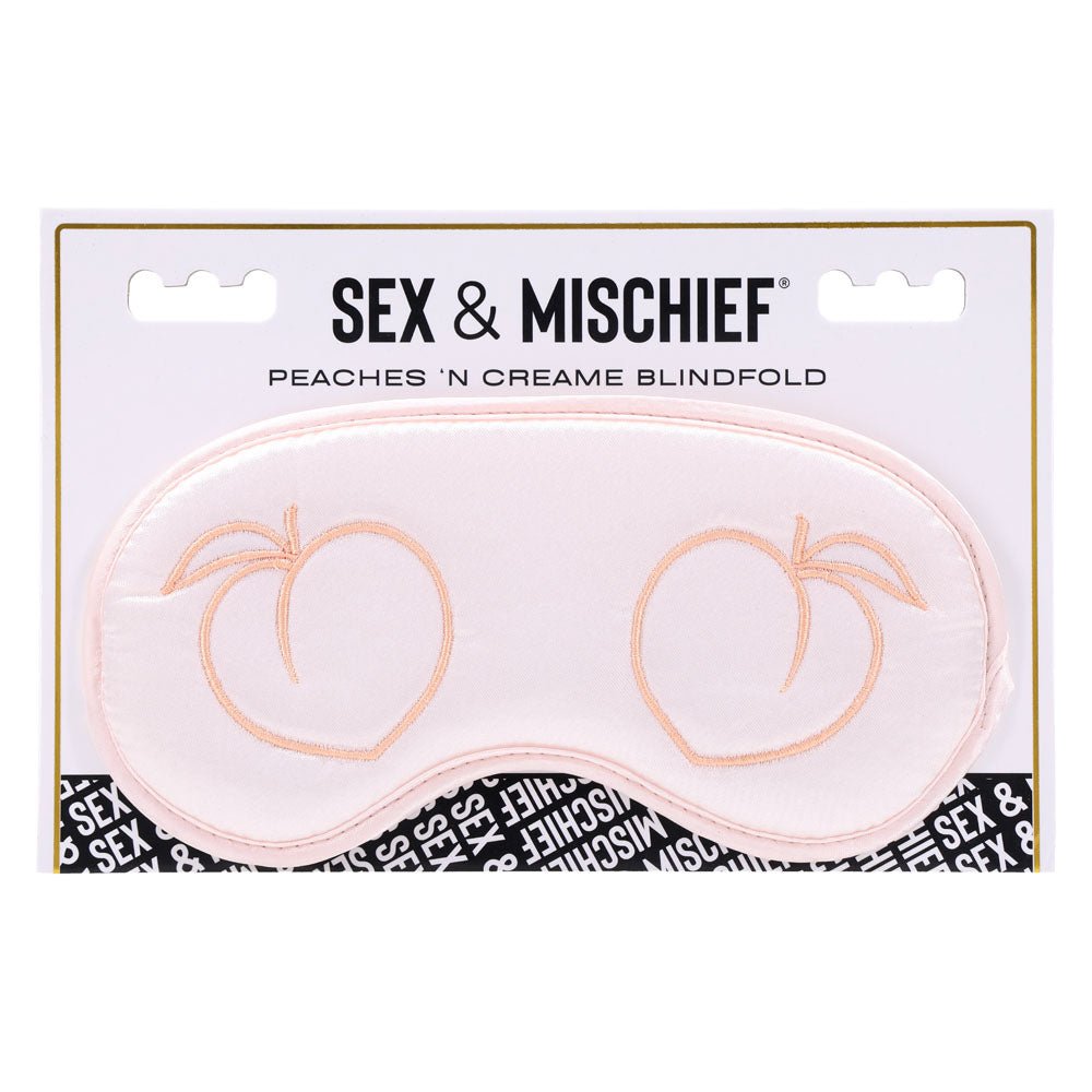 Sportsheets Peaches n CreaMe Satin Blindfold – Padded Eye Mask - BONDAGE - TOYS