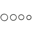 SPORTSHEETS Rubber O - Ring 4 Pack - Black Rings - 4 Pack - COCK RINGS