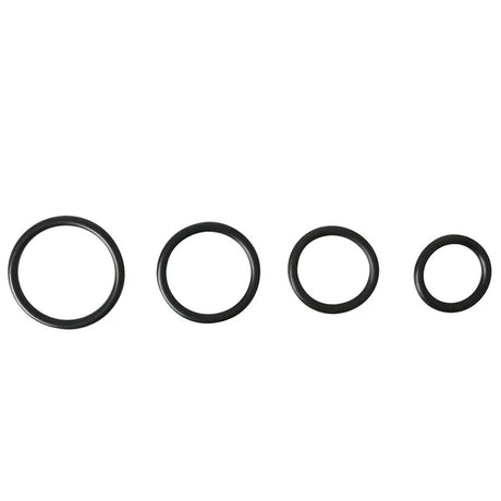 SPORTSHEETS Rubber O - Ring 4 Pack - Black Rings - 4 Pack - COCK RINGS