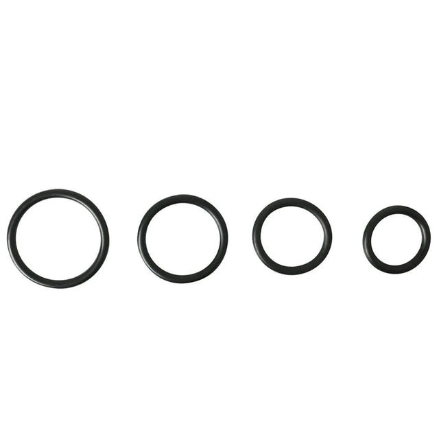 SPORTSHEETS Rubber O - Ring 4 Pack - Black Rings - 4 Pack - COCK RINGS