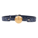 Sportsheets Sex & Mischief Cougar Ball Gag – Navy Blue & Gold Restraint - BONDAGE - TOYS