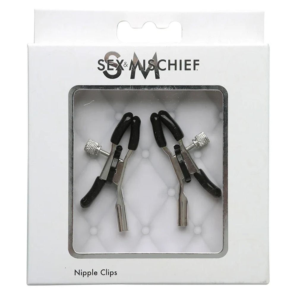 Sportsheets Sex & Mischief Nipple Clips – Adjustable Metal Clamps - BONDAGE - TOYS