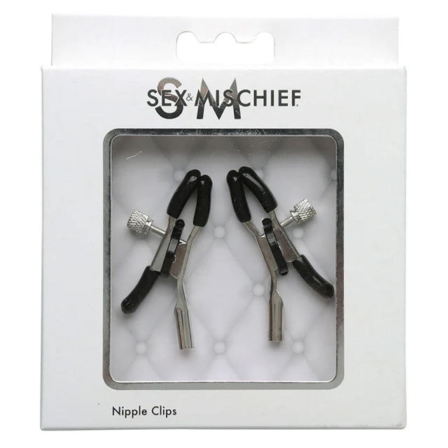 Sportsheets Sex & Mischief Nipple Clips – Adjustable Metal Clamps - BONDAGE - TOYS