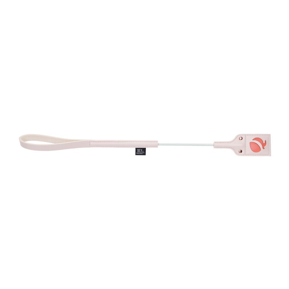 Sportsheets Sex & Mischief Peaches n CreaMe Faux Leather Crop – 53cm - BONDAGE - TOYS