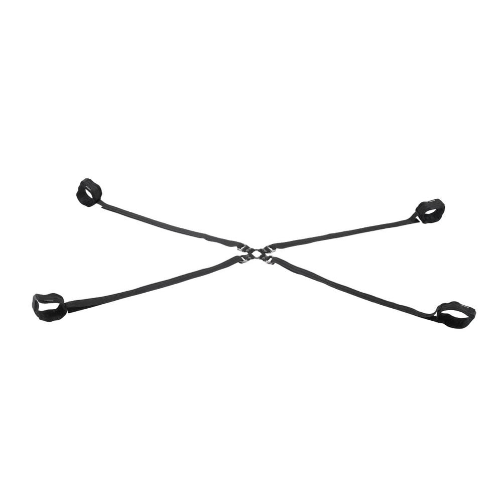 SPORTSHEETS Velvet Noir Adjustable Hog Tie & Cuff Set - BONDAGE - TOYS