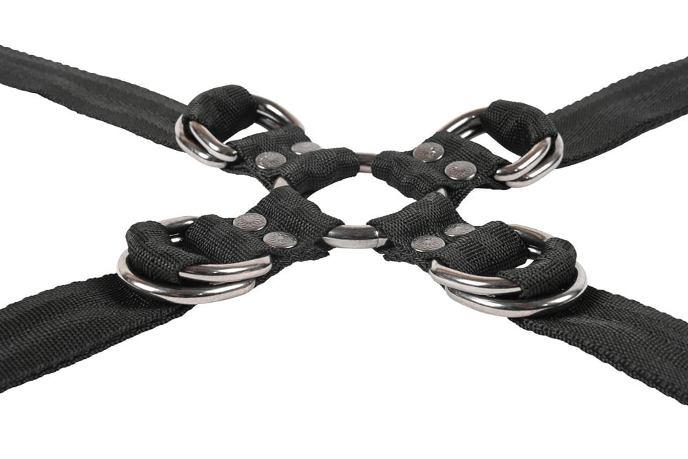 SPORTSHEETS Velvet Noir Adjustable Hog Tie & Cuff Set - BONDAGE - TOYS