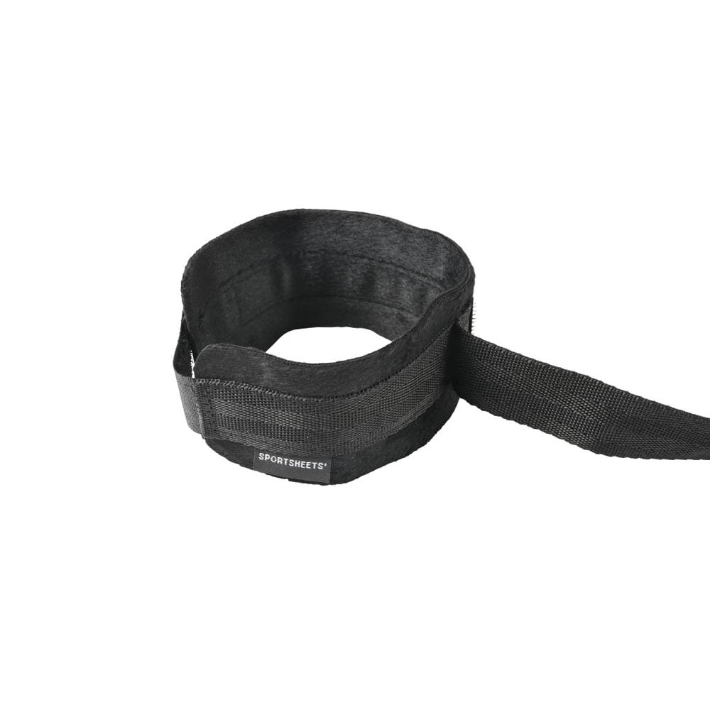 SPORTSHEETS Velvet Noir Adjustable Hog Tie & Cuff Set - BONDAGE - TOYS