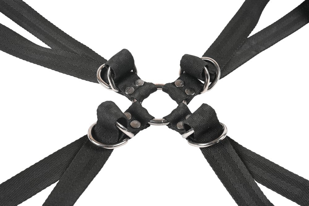 SPORTSHEETS Velvet Noir Adjustable Hog Tie & Cuff Set - BONDAGE - TOYS