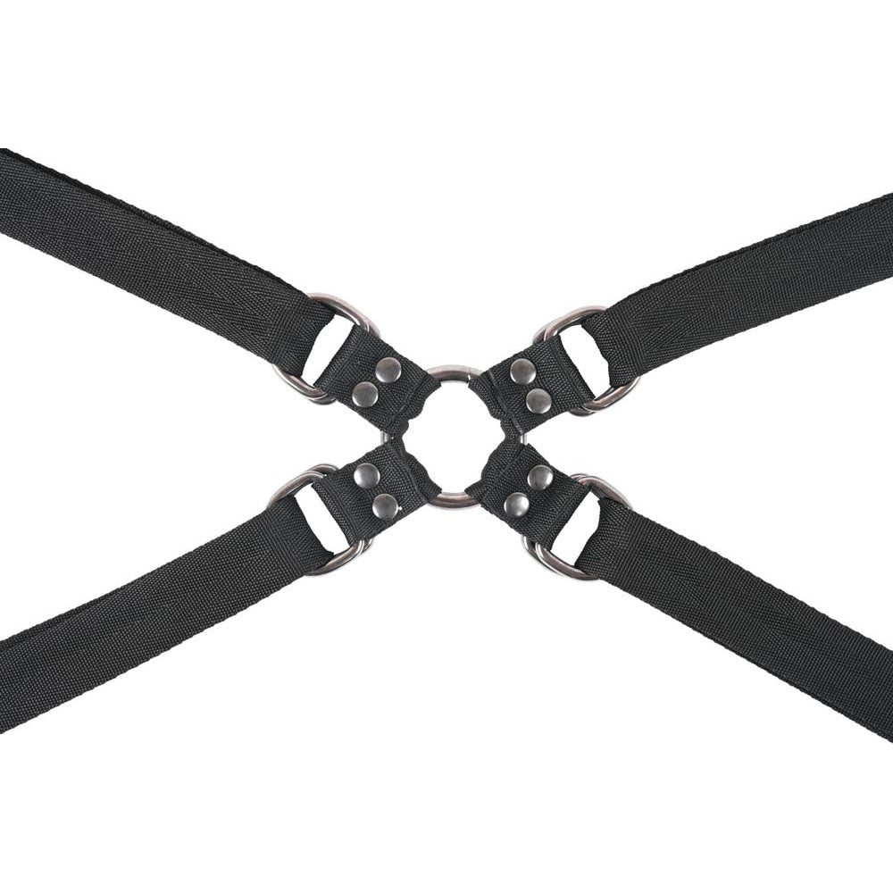 SPORTSHEETS Velvet Noir Adjustable Hog Tie & Cuff Set - BONDAGE - TOYS