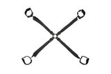 SPORTSHEETS Velvet Noir Adjustable Hog Tie & Cuff Set - BONDAGE - TOYS