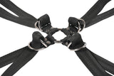 SPORTSHEETS Velvet Noir Adjustable Hog Tie & Cuff Set - BONDAGE - TOYS