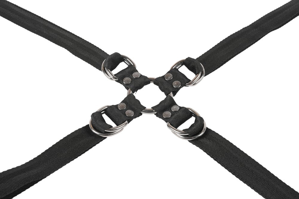 SPORTSHEETS Velvet Noir Adjustable Hog Tie & Cuff Set - BONDAGE - TOYS