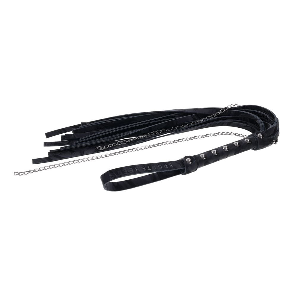 SPORTSHEETS Velvet Noir Chain Flogger - BONDAGE - TOYS