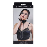 SPORTSHEETS Velvet Noir Collar & Leash - BONDAGE - TOYS