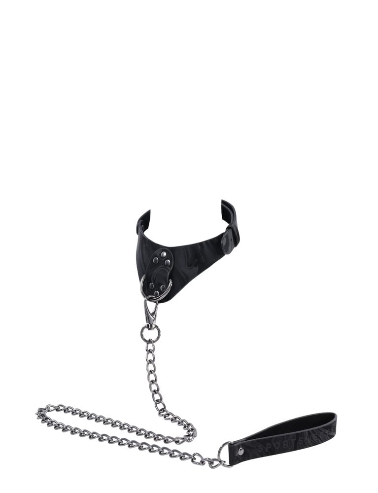 SPORTSHEETS Velvet Noir Collar & Leash - BONDAGE - TOYS