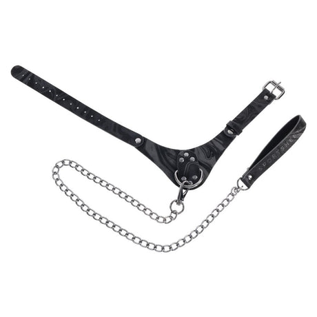 SPORTSHEETS Velvet Noir Collar & Leash - BONDAGE - TOYS