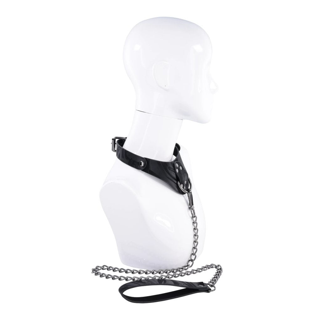 SPORTSHEETS Velvet Noir Collar & Leash - BONDAGE - TOYS