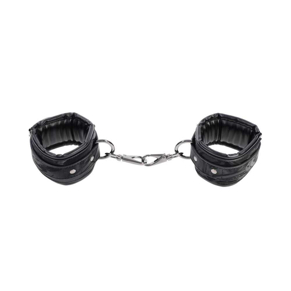 SPORTSHEETS Velvet Noir Handcuffs - Black - BONDAGE - TOYS