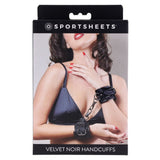 SPORTSHEETS Velvet Noir Handcuffs - Black - BONDAGE - TOYS